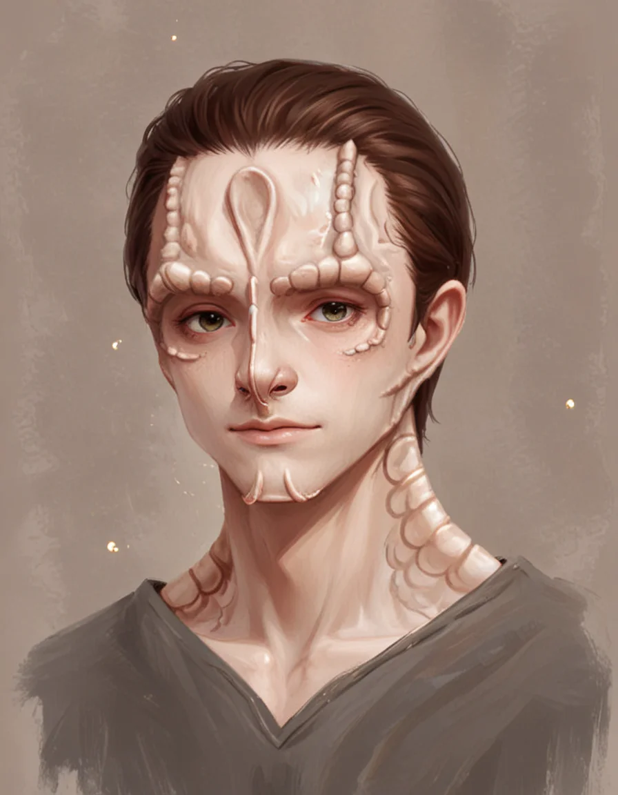 c4rd45514n man <lora:novuschroma31 style:0.7> novuschroma31 style <lora:sdxl_lightning_8step_lora:1> <lora:darmox-cardassian_v1:1>