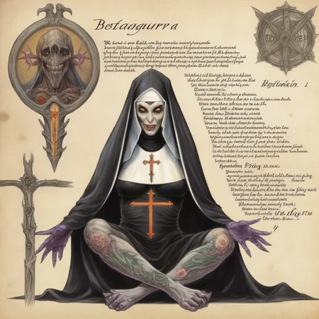 bestiarum tattooed sexy nun <lora:bestiarum:0.7>