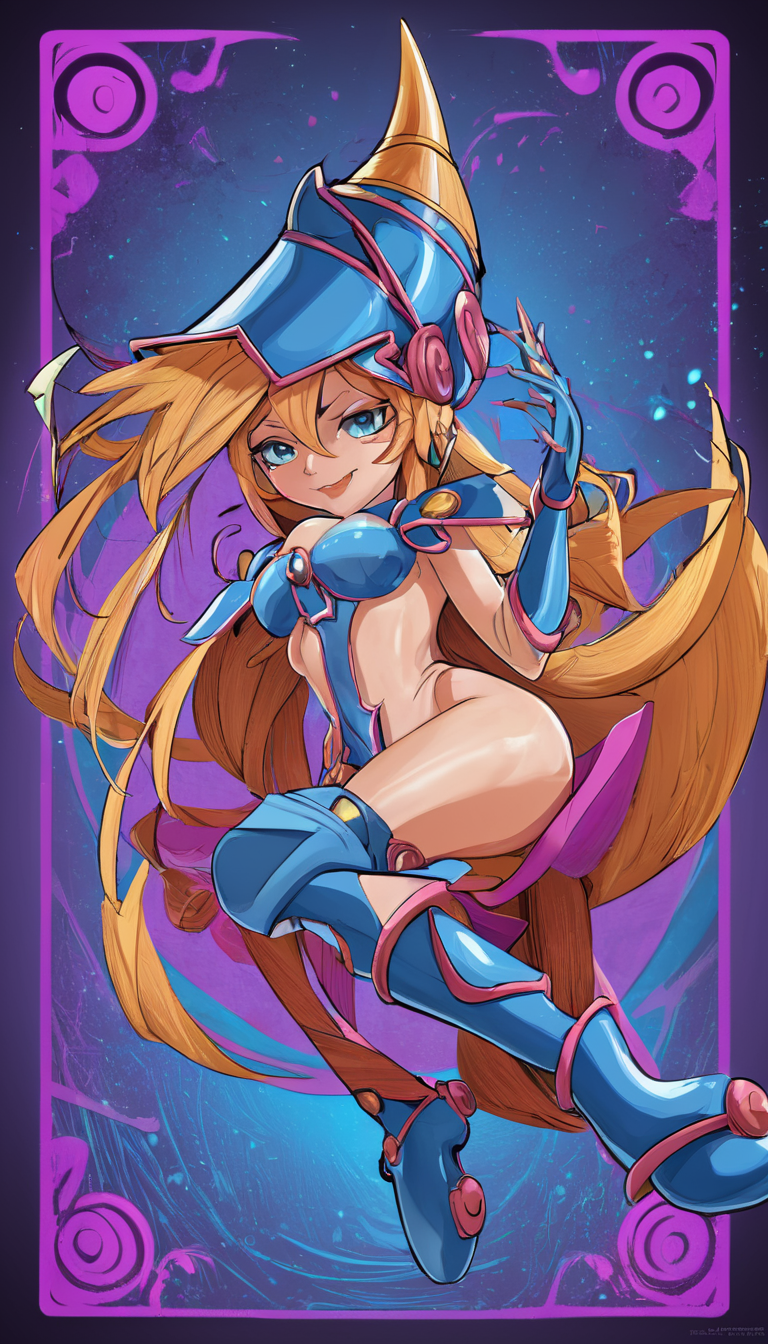 Indie game art,(Cinematic scene, hero view, Dark Magician Girl, Yu-Gi-Oh! <lora:dark_magician_girl_xl_v4:1>, action pose, detailed background, masterpiece, best quality, high quality, highres, absurdres), (Vector Art, Borderlands style, Arcane style, Cartoon style), Line art, Disctinct features, Hand drawn, Technical illustration, Graphic design, Vector graphics, High contrast, Precision artwork, Linear compositions, Scalable artwork, Digital art, cinematic sensual, Sharp focus, humorous illustration, big depth of field, Masterpiece, trending on artstation, Vivid colors, trending on ArtStation, trending on CGSociety, Intricate, Low Detail, dramatic