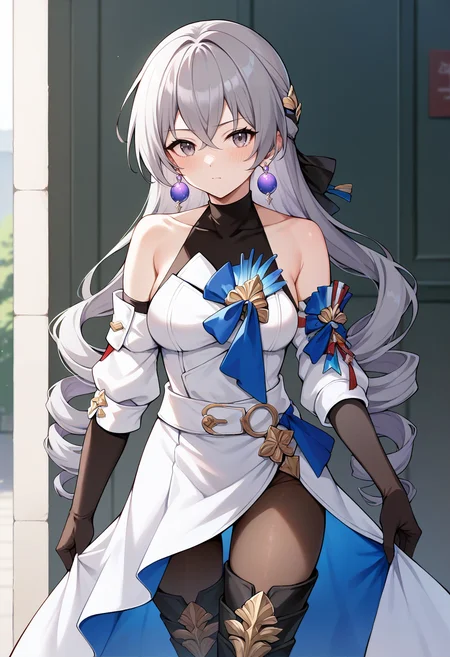 score_9,score_8_up,score_7_up,score_6_up,score_5_up,score_4_up,
1girl, bronya rand, long hair, drill hair, crossed bangs, earrings, detached sleeves, dress, bare shoulders, black elbow gloves, pantyhose, black thigh boots, medium breasts, hair ornament, light blush,
outdoors, cowboy shot, solo, looking at viewer,
<lora:bronyarandponyxl:1>