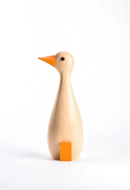 (expert craftsmanship:1.8), (high resolution, product photography, photo studio background:1.2), (modern wooden toy animal, avian creature:1.8), (fine wood, realistic wood material:1.5), (simple form, abstract form, multiple parts:1.9), (finely crafted parts, simple shape, elegant shape, ambiguous shape, stout shape, innocent shape:1.4), (comfortable, playful, friendly:1.5), (tall, whimsical:1.7), (Bauhaus Design aesthetic, made in Denmark:1.7)