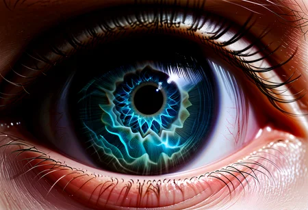 A striking and intricate portrait of a cosmic horror entity, its vast consciousness reaching across galaxies. With a single thought, it psychically dominates entire civilizations, which are represented by small planets orbiting around it. The entity itself is a hyper-minimalist design, yet extremely intricate, with a surreal and ethereal appearance. The scene utilizes volumetric lighting, best shadows, and shallow depth of field to create an atmospheric and delicate effect, capturing the essence of the cosmic horror., sharp, aqua-blue eyes with a confident gaze, Hopefulness, optimism, confidence, positivity, Smile, keep the head held high, and maintain a relaxed posture, Biogeochemical cycles
