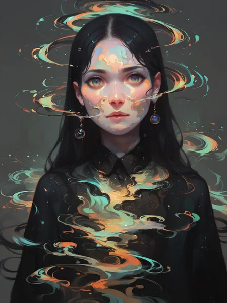 score_9, score_8_up, score_7_up, score_6_up, score_5_up,   <lora:swirlsXLP:0.7> swirls, abstract, ripples, 1girl, long hair, pretty,