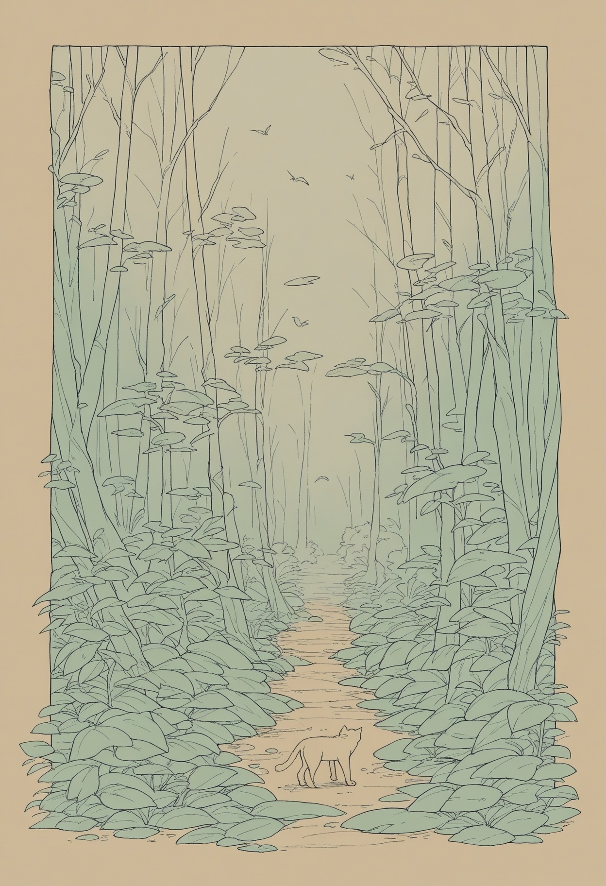 score_9, score_8_up,score_7_up, source_ anime,
 <lora:traditional_slider_v1_NEGWEIGHT:-0.8>,  cat, standing, forest,