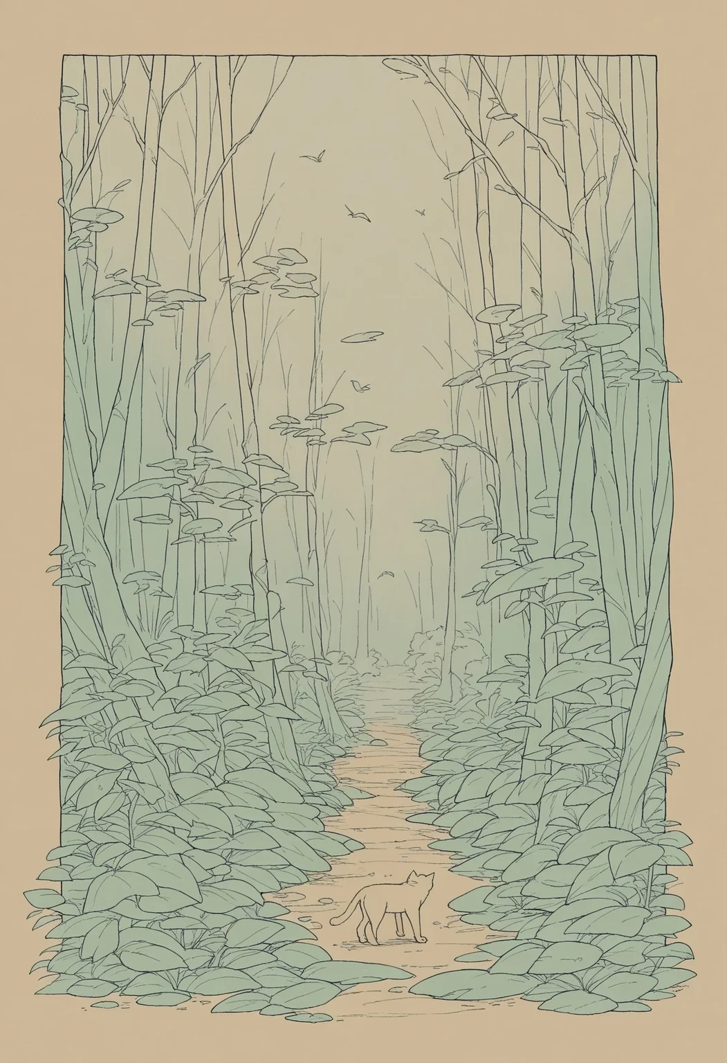 score_9, score_8_up,score_7_up, source_ anime,
 <lora:traditional_slider_v1_NEGWEIGHT:-0.8>,  cat, standing, forest,