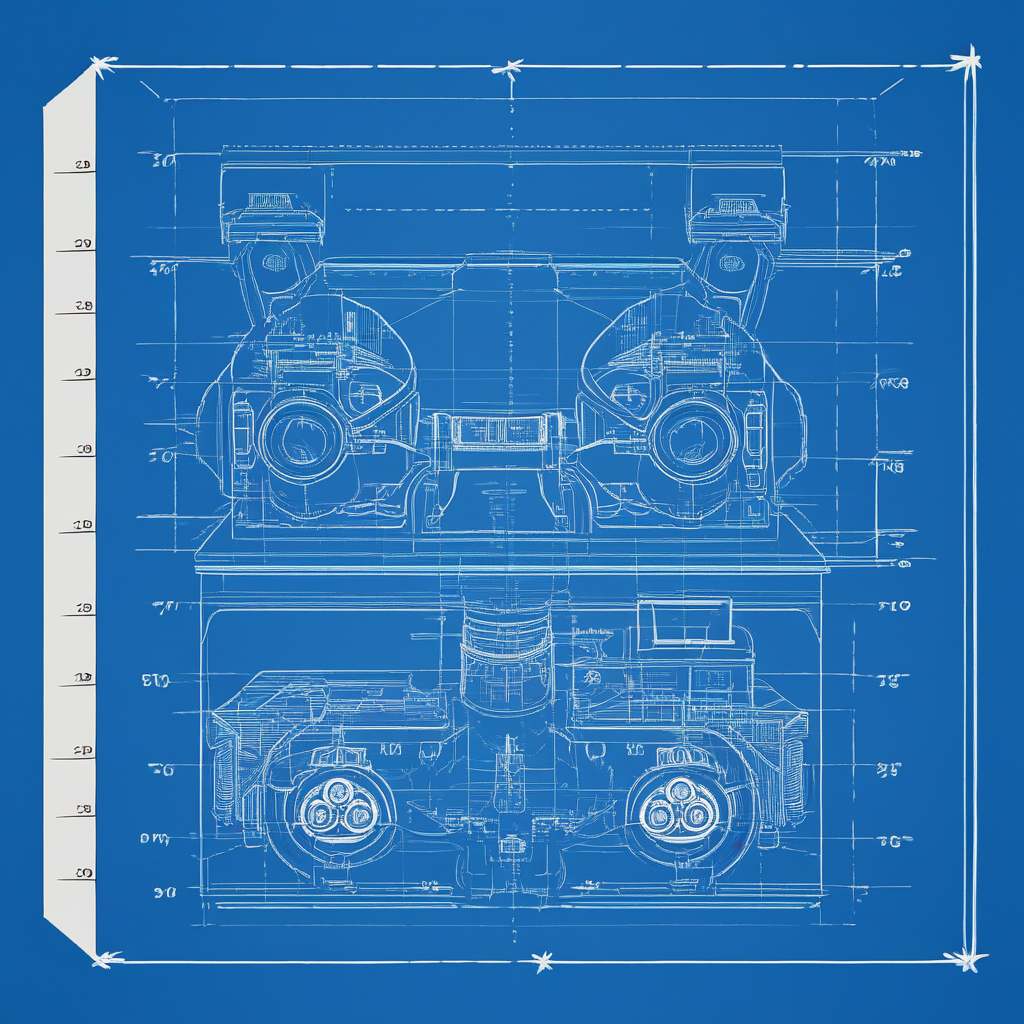 score_9, score_8_up, score_7_up, score_6_up, score_5_up, score_4_up, zPDXL2,source_anime,rating_questionable, <lora:Blueprint__Technical_Drawing:1> blu3print,technical drawing, white lines, blueprint, no humans,  blue theme, engine