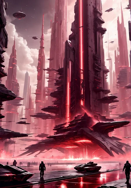 (Masterpiece, high quality, best quality, official art, beauty and aesthetics:1.2),HD,<lora:ç§å¹»-éªåé»çº¢sdxl:0.6>,blood and black,sci-fi,holograms,(high-tech ambiance:1.2),shuttle,the planet comes to the future city flying all over the sky,city of the future,enhanced armor,smooth curves,1 enemy planes pounding the energy center,but more of the fleet is coming,city anti-aircraft guns join support battles,
