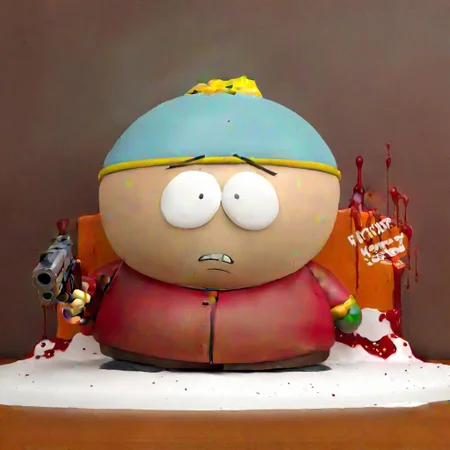 Eric Cartman work Hooters holding Gun in Hooters, Crazy Angry and Rage, cartman, gunatyou, dripping blood, SouthPark3D1024