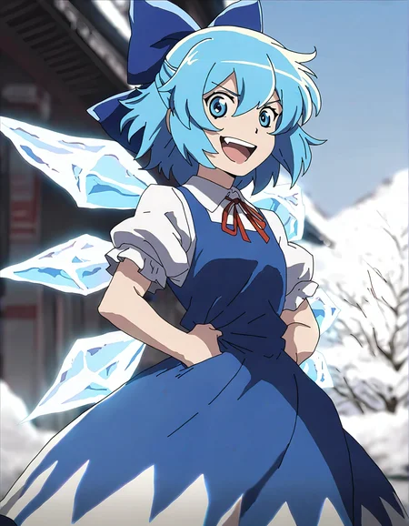 memoriesofphantasm, 1girl, solo, cirno,
very awa, masterpiece, best quality, year 2024, newest, highres, absurdres, <lora:memories-of-phantasm-style-noobai-vpred10-logit:1>