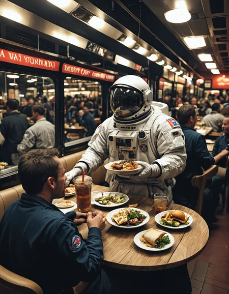 (Astronaut), (in a crowded restaurant), <lora:EldritchCandids1.1.2:0.4> <lora:real_dream_pony_realistic_lora_3:0.4> <lora:MJ52:0.3> <lora:FF.101.juggernautXL_version6Rundiffusion.LORA:0.4> <lora:JuggerCineXL2:0.3>