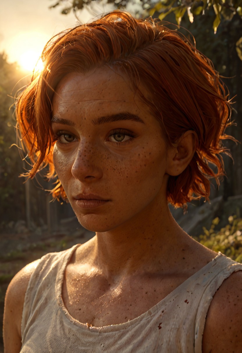 score_9, score_8_up, score_7_up horizon freckles blocking the sunlight from her face