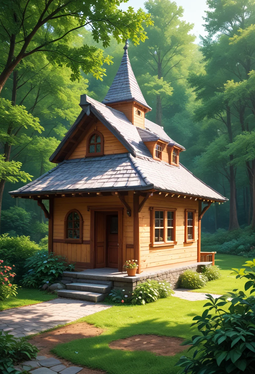 score 9, score 8 up, score 7 up,
man sitting on roof of forest cottage, sunny day, vibrant colors, intricate mural, highly detailed, digital painting, trending on artstation, sharp focus, illustration, art by artgerm and greg rutkowski and magali villeneuve, <lora:sdxl_lightning_8step_lora:1>, <lora:add_detail:0.5>