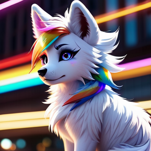 <lora:Furtastic_Detailer:1>,<lora:more_details:1>,<hypernet:furryYiffy_v12:1>,boopernova,furry,(highly detailed:1.4),(detailed face:1.4),rainbow mohawk:1.5,rainbow nose:1.5,rainbow spotted mane,rainbow eyebrows:1.5,full body, full body view,far shot,anthro,anthro wolf,kkw-fur,white fur,anthro,anthro wolf,very pure white fur,photo,cityscape,gradient background,dreamlike,((futurism)),glowing neon lights,Cinematic Lighting,moody lighting,highres,fantasy,cyberpunk,city_lights <lora:locon_perfecteyes_v1_from_v1_64_32:1> perfecteyes eyes, photo of perfecteyes eyes,two tone blue and purple eye color,<hypernet:slimModelsV1_slimmodelsV1:1>very skinny, petite, small ass, slender hips,flat chested, small breasts, pussy, ass, anus, nsfw, female, non binary,naked, nude,
furry, cute,rainbow flame markings, detailed markings, star pattern <lora:BooperNova-v8-7mod2:1>