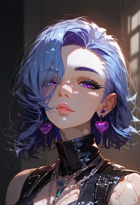score_9, score_8_up, score_7_up, score_6_up, a source_anime, <lora:TRT0.1v:1>, 
1girl, solo, bubblegum styled girl gone rogue, cold purple eyes, extremely slim body type, small breasts, sickly pale skin, rebellious smirk, shoulder-length hair, neon green with shaved sides, messy and uneven, heart tattoo on her cheek, black ripped hoodie, chain belts, combat boots,
,woman, robot girl, robot arms, robot legs, perfect cute face, perfect beautiful face, squeezing breasts together, seductive, sexy pose, narrow waist, wide hips, dynamic angle, ultraHD, ultrarealistic, nightime, moonlight, futuristic, Expressiveh