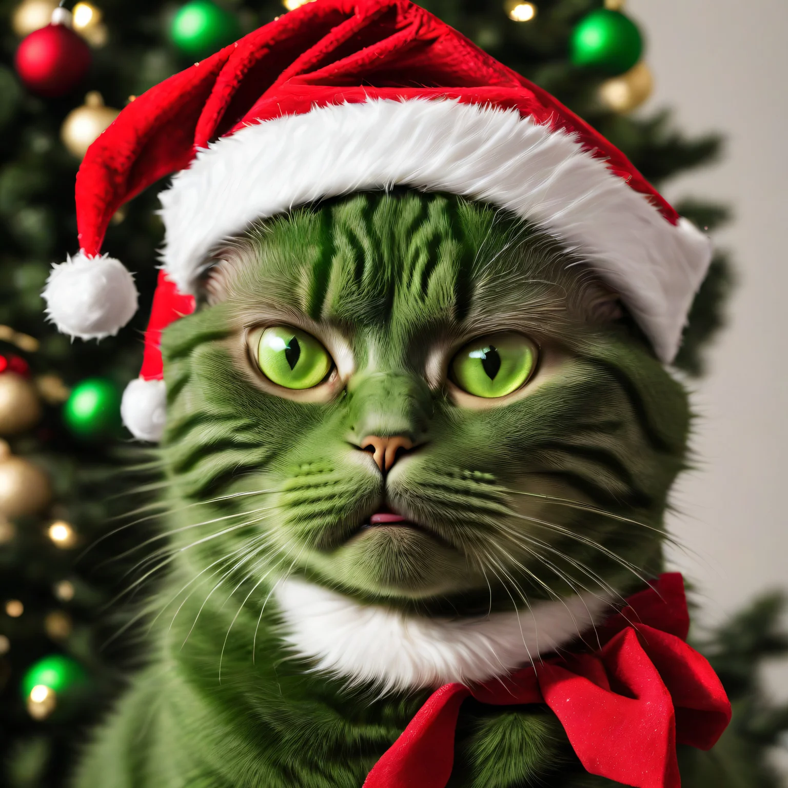 christmas grinch cat