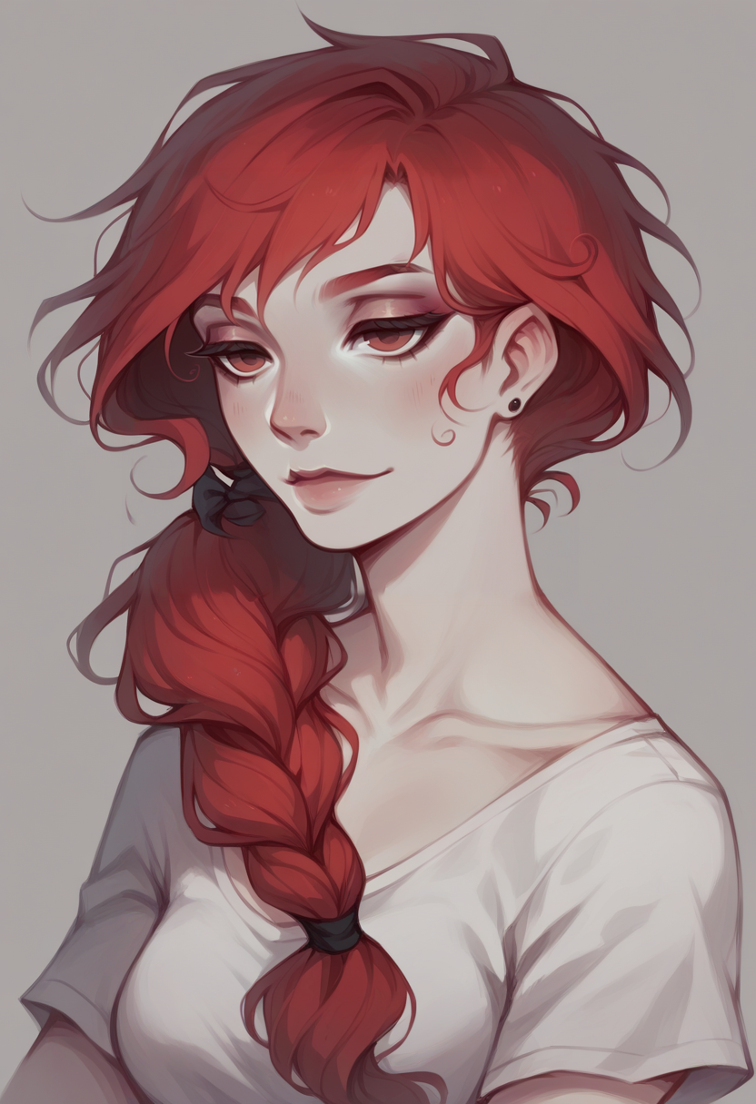 score_9, score_8_up, score_7_up, score_6_up, score_5_up,   <lora:DKXLP:1> dk, 1girl, red hair,