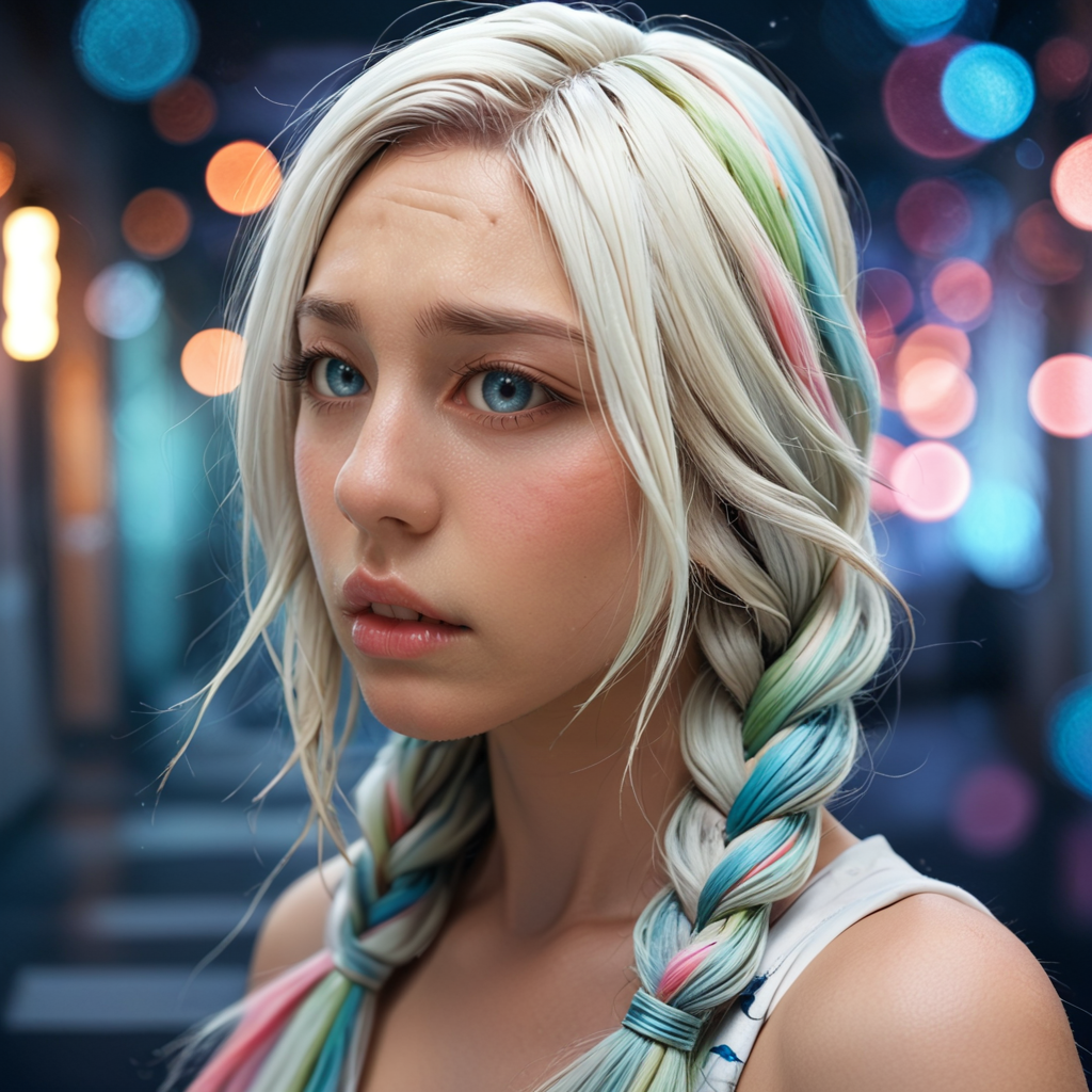 score_9,score_8_up,score_7_up,masterpiece,source_photo,(realistic:1.4),
<lora:Breast Slider - Pony_alpha1.0_rank4_noxattn_last:1>,
<lora:GaHeeJoDoveV2:1> Ga-Hee JO, GaHeeJoDove, white hair, single braid, parted lips, upper body in view,
pastel colors,amazing depth,double exposure,surreal,geometric patterns,intricately detailed,bokeh,perfect balanced,deep fine borders,artistic photorealism,smooth
 <lora:AmateurStyle_v1_PONY_REALISM:1>