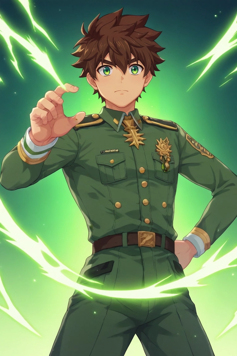 score_9, score_8_up, score_7_up, , rating_safe, , anime screencap, , official style, , , 1boy, solo, male focus, <lora:keitaro_nagame_pony:1>, keitaro_nagame, brown hair, green eyes, short hair, , uniform, quantum forge, energy streams, particle flows, power cores, working pose, focused expression, plasma lighting, , <lora:sdxl_lightning_8step_lora:1>