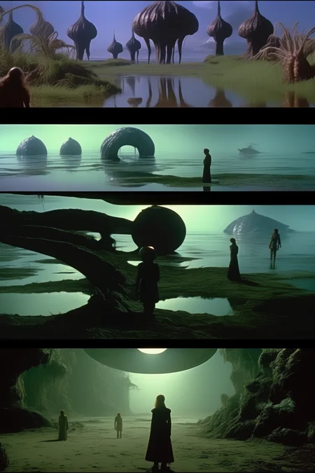 <lora:Director Ridley Scott style:1>Director Ridley Scott style - wonderfully strange hybrid film still from  Treasure Island and  The Lost Continent are combined with the television series Farscape and  Annihilation + gorgeous cinematic lyrical surrealism + perfect image cult cinemacore + gorgeous cinematography + 70mm photograph or film still