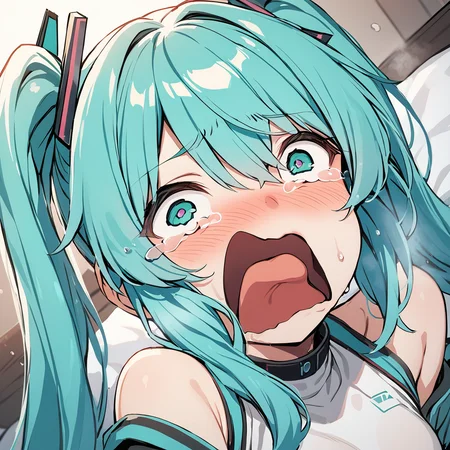 <lora:xl_crying_aqua_(meme):1>,1girl,open mouth,solo,tears,crying,blush,crying with eyes open,hatsune miku,, masterpiece, best quality,
