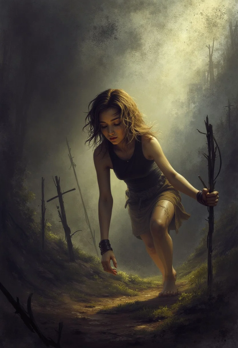 Daniel Hahn art, masterpiece, ArtStyle/Post romanticism. A combination of impressionism and digital painting. Post-apocalyptic romanticism, Impressionism/Expressionism, Conceptual art., Cyberpunk Theme,cinematic, godrays,