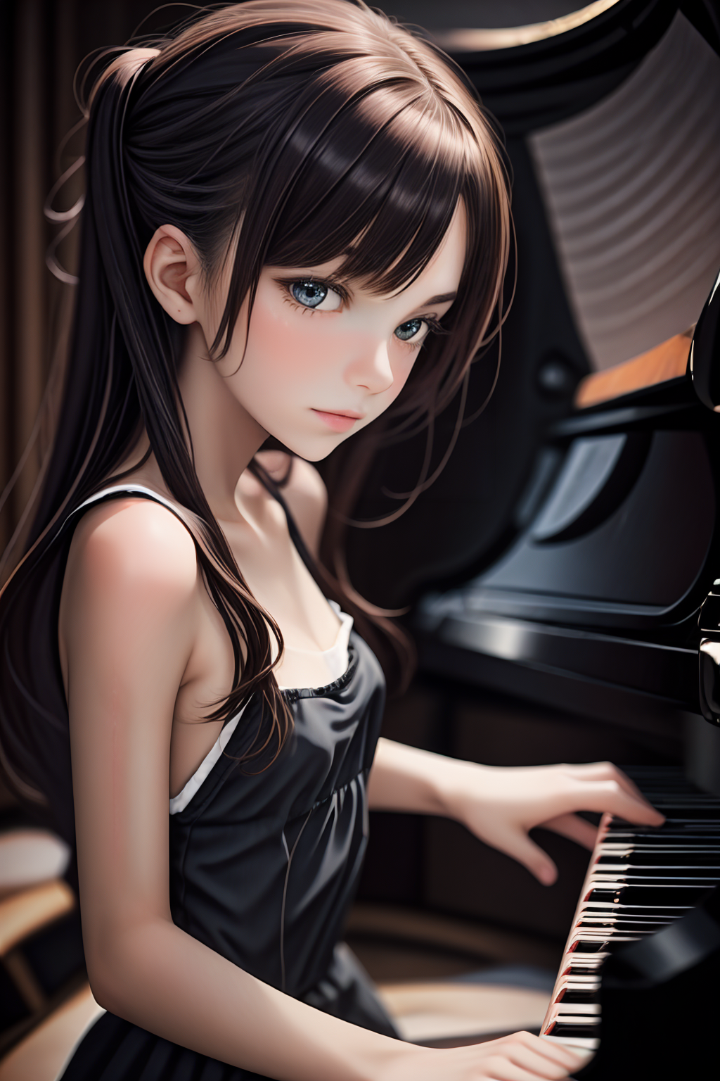 1girl, playing piano <lora:LCM_LoRA_Weights_SD15:1>