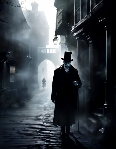 photo realistic contrast shadows spectral figure of a ghostly old man smoking a pipe walking stick Victorian streets Dickins standing facing camera vapour misty haunting translucent apparition BREAK <lora:DarkAlley:0.8> dark, alley, with, stone, building, night, street, tower cobblestone moonlight orange lanterns <lora:Add More Details- High -detail++:0.5> <lora:epi_noiseoffset2:0.2>