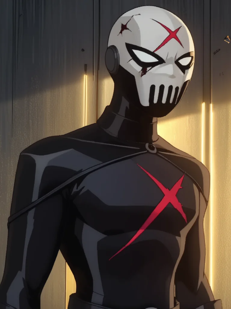 score_9, score_8_up, score_7_up, volumetric lighting,
redx, solo, 1boy, upper body, male focus, bodysuit, mask, scar, superhero
<lora:teentitans_pony_v1:0.8>