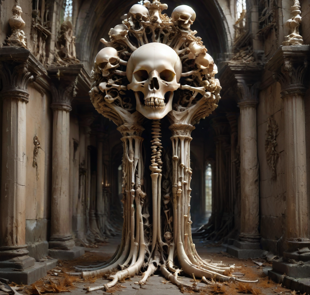 score9, score8_up, score_8, masterpiece, best quality, 8k, epic fantasy  boneswm, temple of bone, pillars of lights, gothic stained glass   <lora:Bones_World_Morph:0.5> <lora:spo_sdxl_10ep_4k-data_lora_webui> <lora:dmd2_sdxl_4step_lora_fp16> <lora:aesthetic_anime_v1s>