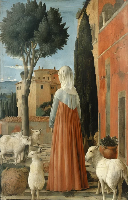 masterpiece,best quality,<lora:tbh194-sdxl:0.9>,illustration,style of Piero della Francesca animals