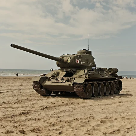 photo of a t_34 tank on beach <lora:t_34_SDXL:0.9>