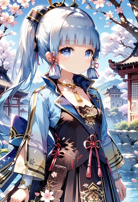 score_9, score_8_up, score_7_up, 1girl,FujisakaLP,high definition eyes, (masterpiece), (best quality), (ultra detailed),(disheveled hair),(illustration), (best shadow), detail1eye, standing, smiling, beautiful detailed eyes, light blue eyes, detailed beautiful face, (kamisato ayaka: 1.2), focus on face, ponytail, kamisato ayaka(genshin impact), light blue hair, detailed hair, bangs, best lighting, best shadow, highly detailed, vibrant