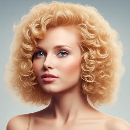 rogaine, female, curly, blonde, highres<lora:Rogaine:0.7>, hair