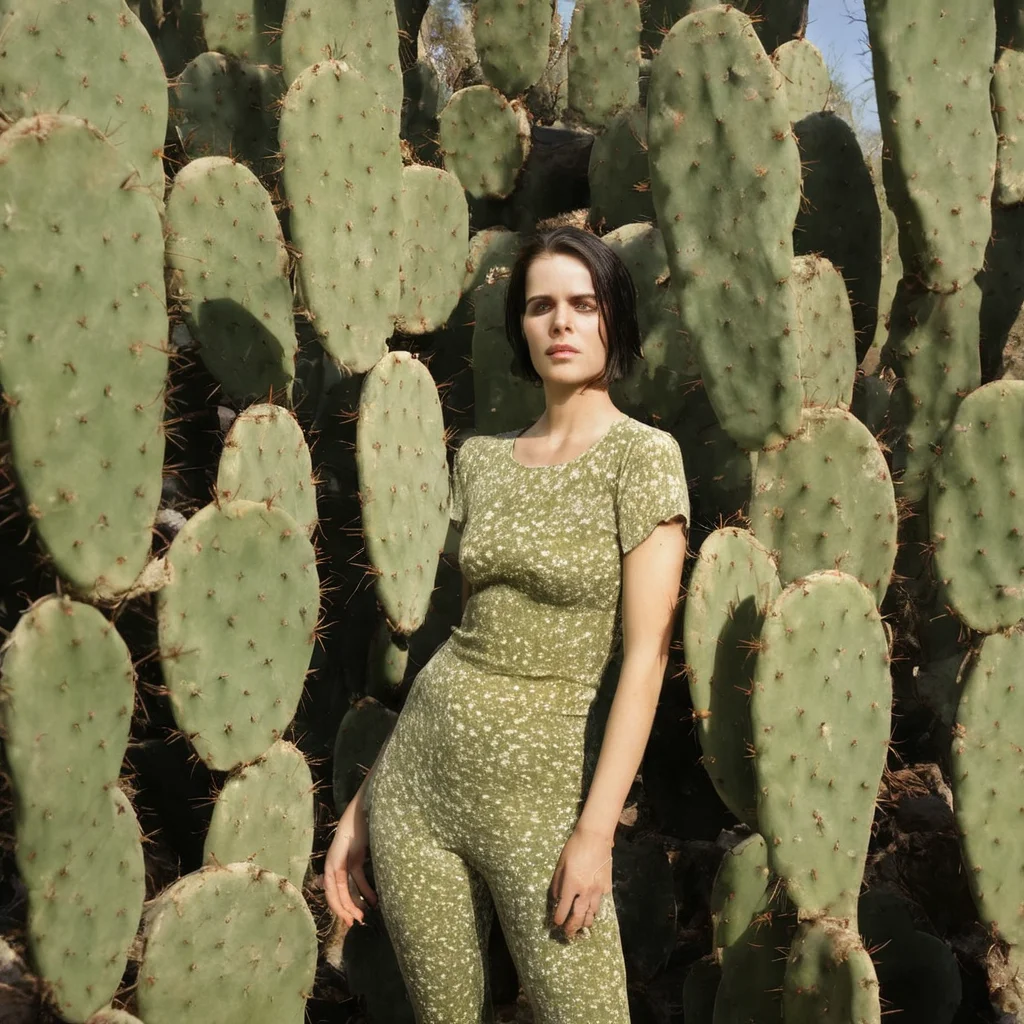 <lora:SDXL_cactus_texture_Sa_May:1> cactus texture, a woman
