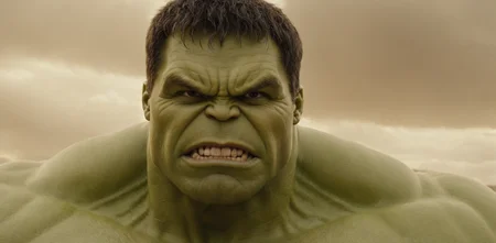 movie still, film still, cinematic, cinematic shot, a man with a mask on and a black shirt hulk, a colorized photo, inspired by maxim verehin, digital art, chiseled jaw, caught in 4k, from avengers, dark sepia toned shading, 5 0 years old man, subtle smile, cape, 8k scan<lora:JuggerCineXL2:1.0>