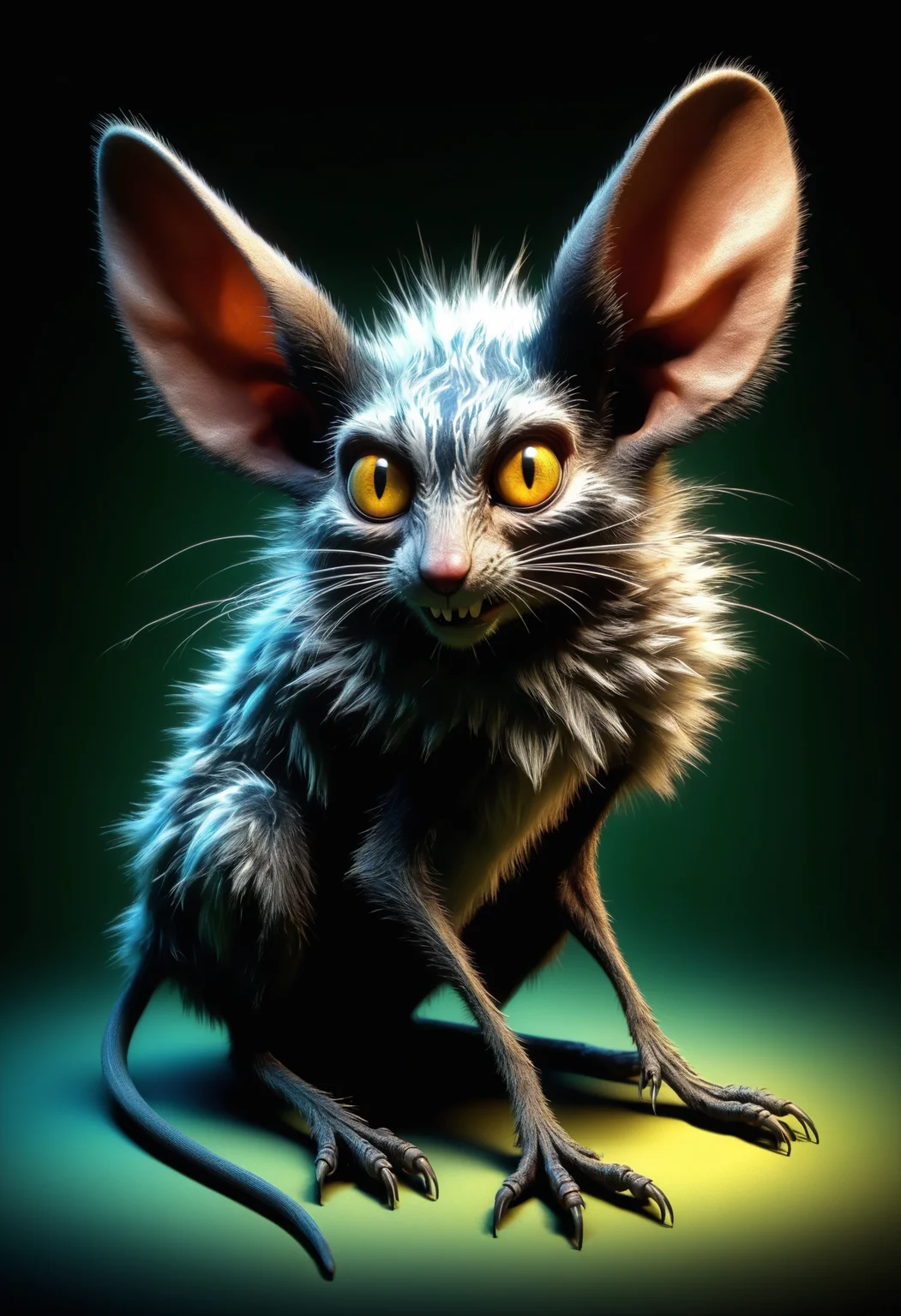 fusion of jerboa,condor,hantu minyak,cheetah,Najarala ,network error,3d projection ,DonM3v1lM4dn355XL <lora:DonM3v1lM4dn355XL-v1.1-000012:0.8>