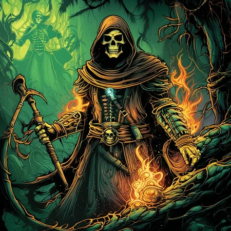 professional 3d model breathtaking anime artwork skeleton mage deep glowing eyes casting a (fire spell:1.4) wearing tethered appeal, horrible terror, gore, blood, in a (dark:1.3) dungeon by dnmumfrd <lora:dan_mumford_v09:1.7> cornell box . key visual, vibrant, studio anime, highly detailed . award-winning, professional, highly detailed . octane render, highly detailed, volumetric, (dramatic lighting, rim lighting:5), (dark theme:3) (illustration:2), (cracked skull:1.5) cel shading,, cinematic film still . shallow depth of field, vignette, highly detailed, high budget, bokeh, cinemascope, moody, epic, gorgeous, film grain, grainy, hyperrealistic art . extremely high-resolution details, photographic, realism pushed to extreme, fine texture, incredibly lifelike, breathtaking . award-winning, professional, highly detailed, comic . graphic illustration, comic art, graphic novel art, vibrant, highly detailed, line art drawing . professional, sleek, modern, minimalist, graphic, line art, vector graphics