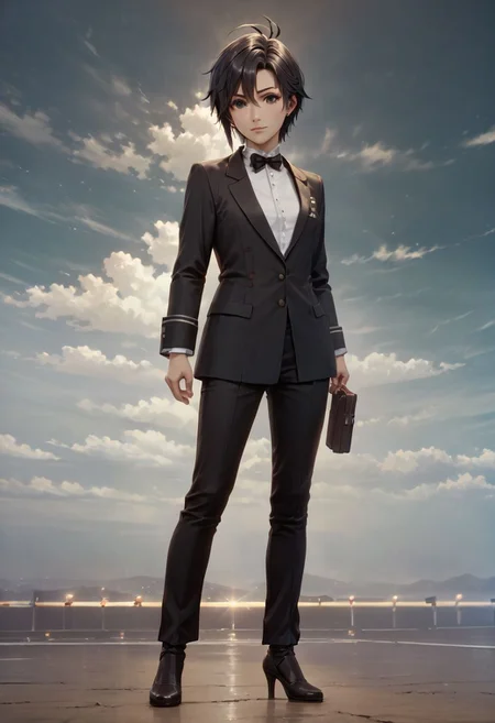 score_9,score_8_up,score_7_up,score_6_up,source_anime, <lora:Worldly_XL:1>
1girl, solo, <lora:KikuchiMakoto_pony_v1:0.9> kikuchi_makoto_\(tuxedo\), kkcmkt, short hair, black hair, antenna hair, hair between eyes, black eyes, flat chest, small breasts, long legs, shoes, delicate strappy heels
zPDXL, zPDXL-neg