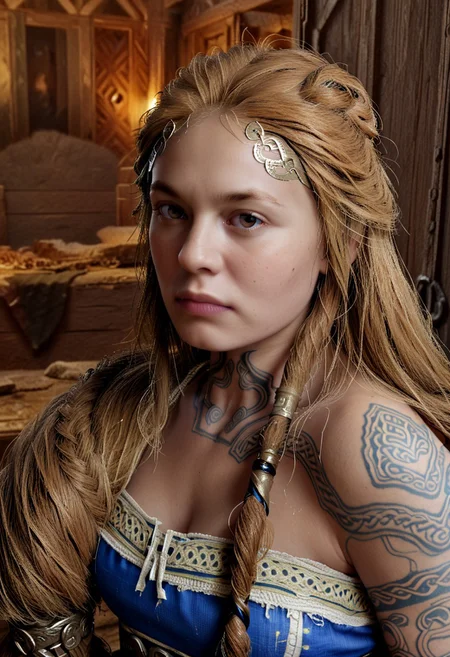 score_9, score_8_up, score_7_up Sif from god of war combing her hair relaxed