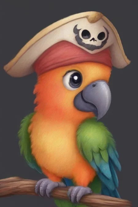 <lora:PE_CuteAnimals:0.8> PE_CuteAnimals,
parrot wearing pirate hat