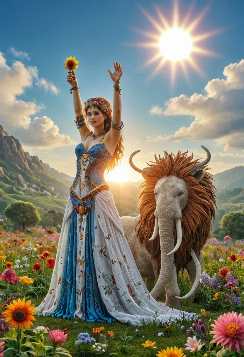 digital art images, beautiful, fantasy, and complex, [sun], ((puzzle_morph_rks))