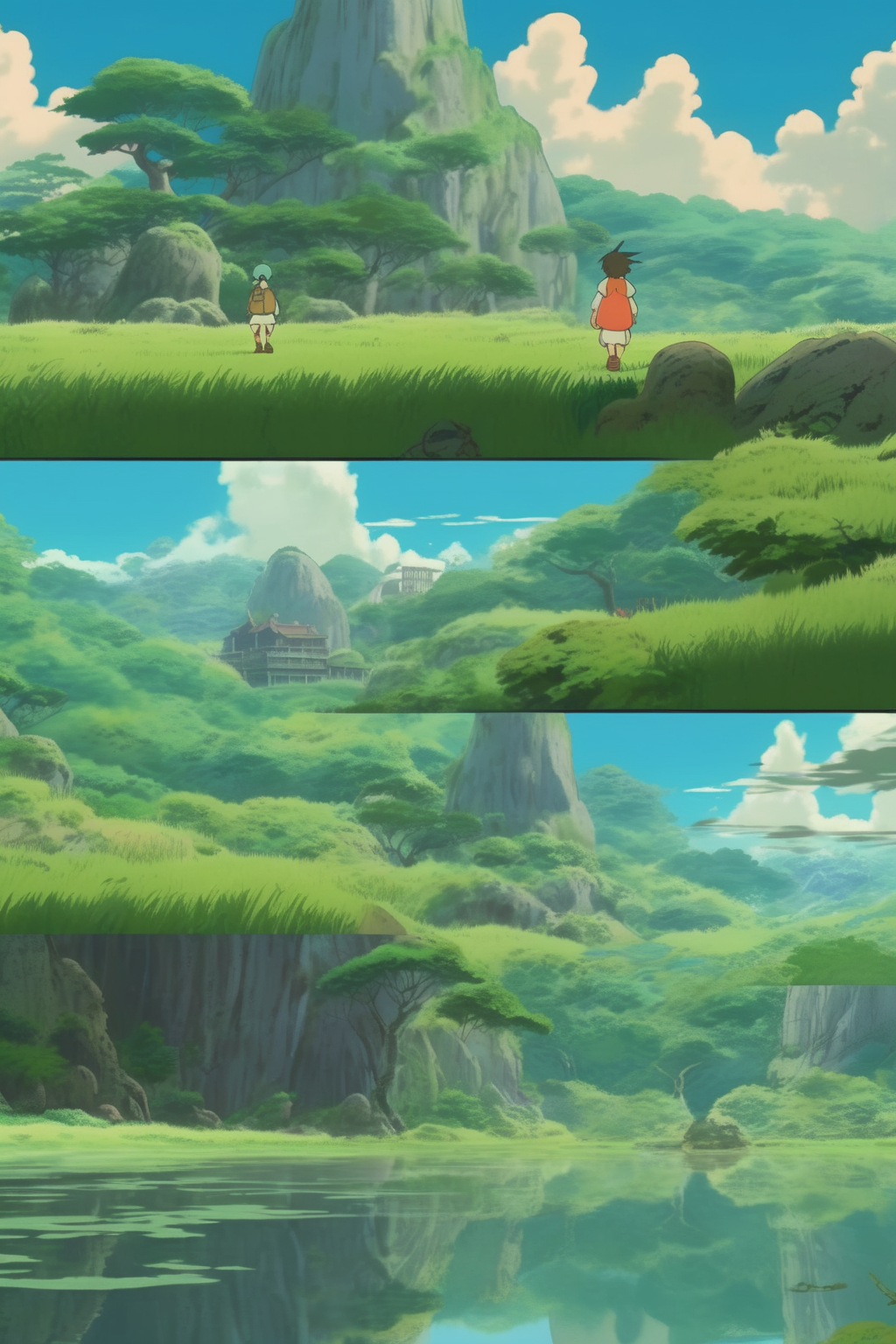 <lora:Studio Ghibli Style:1>Studio Ghibli Style - As the unwitting young guardian of a perimeter, explore a unspoiled nature reserve, piece together the history and discover that the fate of the planet depends on a truth to be unveiled.Studio Ghibli Cel Style