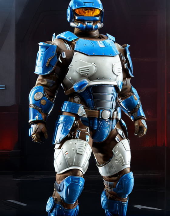 ((Masterpiece, best quality,edgQuality,photorealistic,ultra photorealistic)),standing,posing for a picture,
edgHalo_armor,power armor, a man in a futuristic suit ,wearing edgHalo_armor
 <lora:edgHaloXL:1>