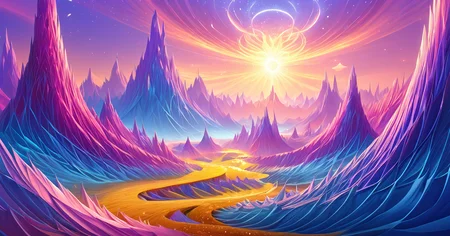 ethereal fantasy concept art of <lora:a1bs2trac1t:1>,a1bs2trac1t,generative art,raytraced image,glowing,scenery,3d render,color field,ambient occlusion render,geometric abstract art,abstract painting,computer graphics,abstract art,fractals,<lora:epiCPhotoXL-Derp2:1>, . magnificent, celestial, ethereal, painterly, epic, majestic, magical, fantasy art, cover art, dreamy