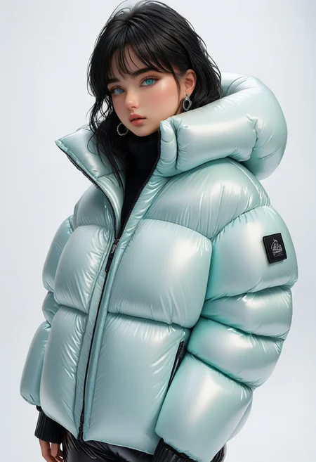 ((((down padded coat)))), ((((puffer pants)))), ((((full body, standing)))), ((((very warm)))), ((((hot)))), indoors, ((((sweating profusely)))), ((((sweat)))), ((((sweatdrop)))) masterpiece, best quality, (((masterpiece, illustration))), (super_detailed, 8k wallpaper, hyper_detailed, ultra_detailed, beautiful_and_delicate, intricate details), (girl, solo,small_girl, small_face), (medium_black_hair, bangs pinned back , single_side_earring) , (disheveled_hair, beautiful_detailed_hands ) , (beautiful_detailed_aqua_eyes), (deepen contour, depth of field, chromatic_aberration, dynamic_light, dynamic_shadow, perfect lumination), padded cuffs, padded collar, Thick padded cuffs, Thick padded collar, <lora:Collar-SDXL:0.6>, <lora:Cuffs-SDXL:0.6>, <lora:Puffer_Jacket_and_Down_Jacket_-_Extra_Puffy_Jackets:0.4>, <lora:snowpants_v1:0.4>, <lora:detailed_notrigger:1>