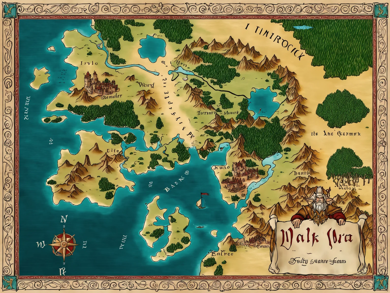 colorful painting of a blank fantasy map <lora:fantasy map-heavy:0.5>