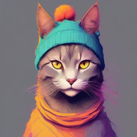 cat,wearing a beanie,turtleneck sweater,
<lora:PE_ColorPortraitCatDog:1> pecat