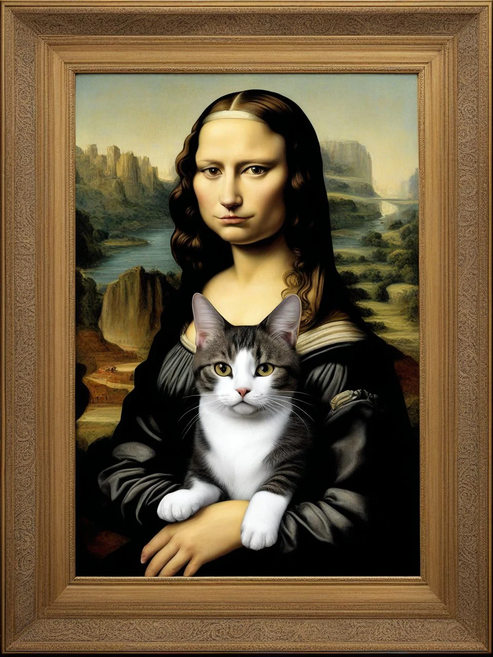 The Mona Lisa HuMeow <lora:SDXL-HuMeow-LoRA-r8-000003:1>