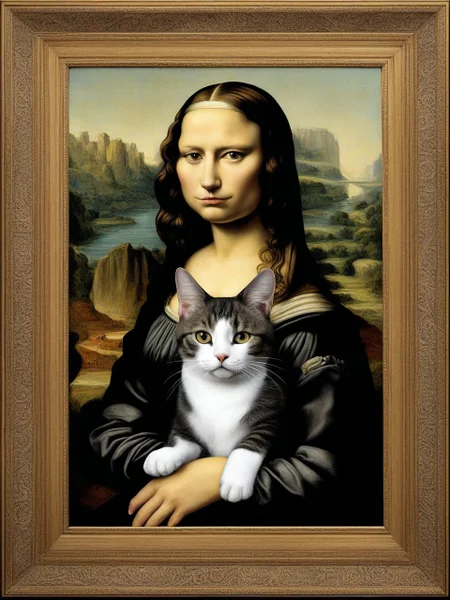 The Mona Lisa HuMeow <lora:SDXL-HuMeow-LoRA-r8-000003:1>