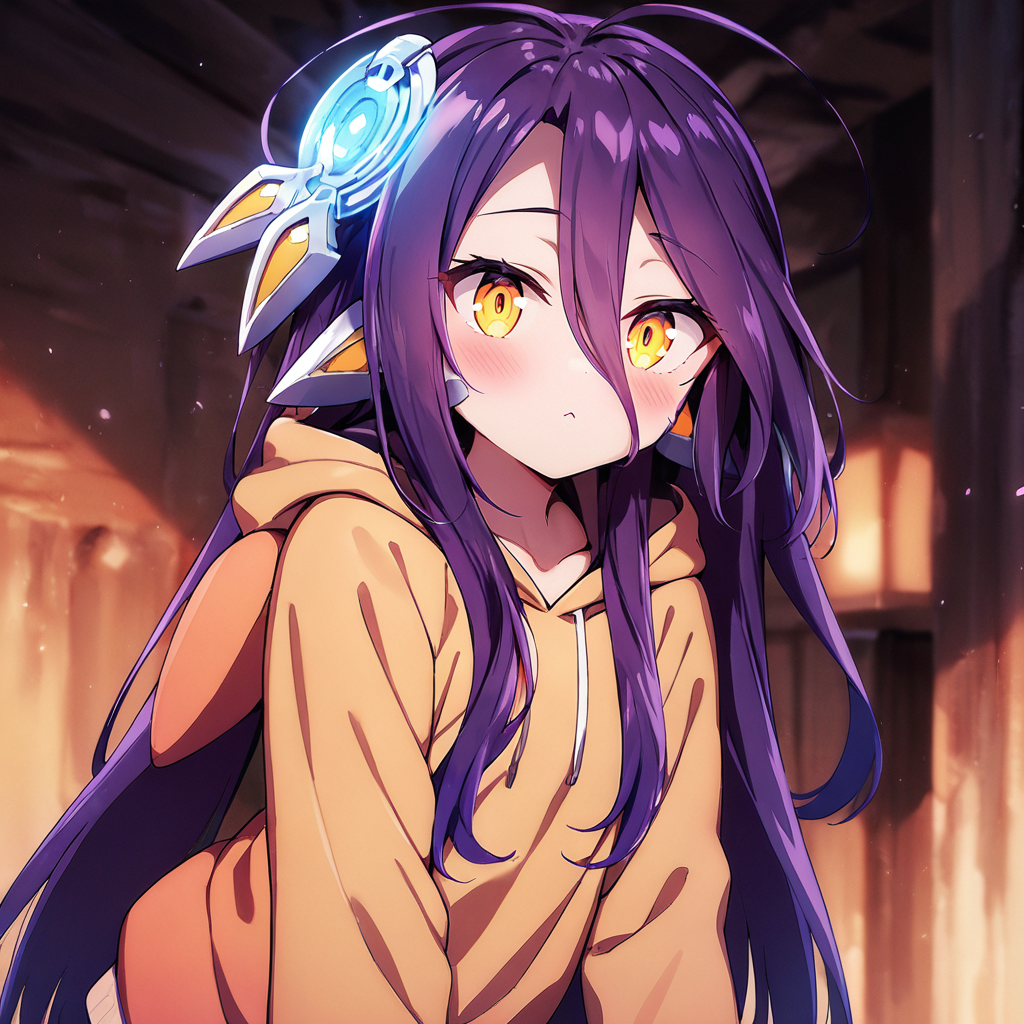 shuvi,  (masterpiece, best quality, very aesthetic:1.2), orange, hoodie,  <lora:shuva-no-game-000008:0.8>